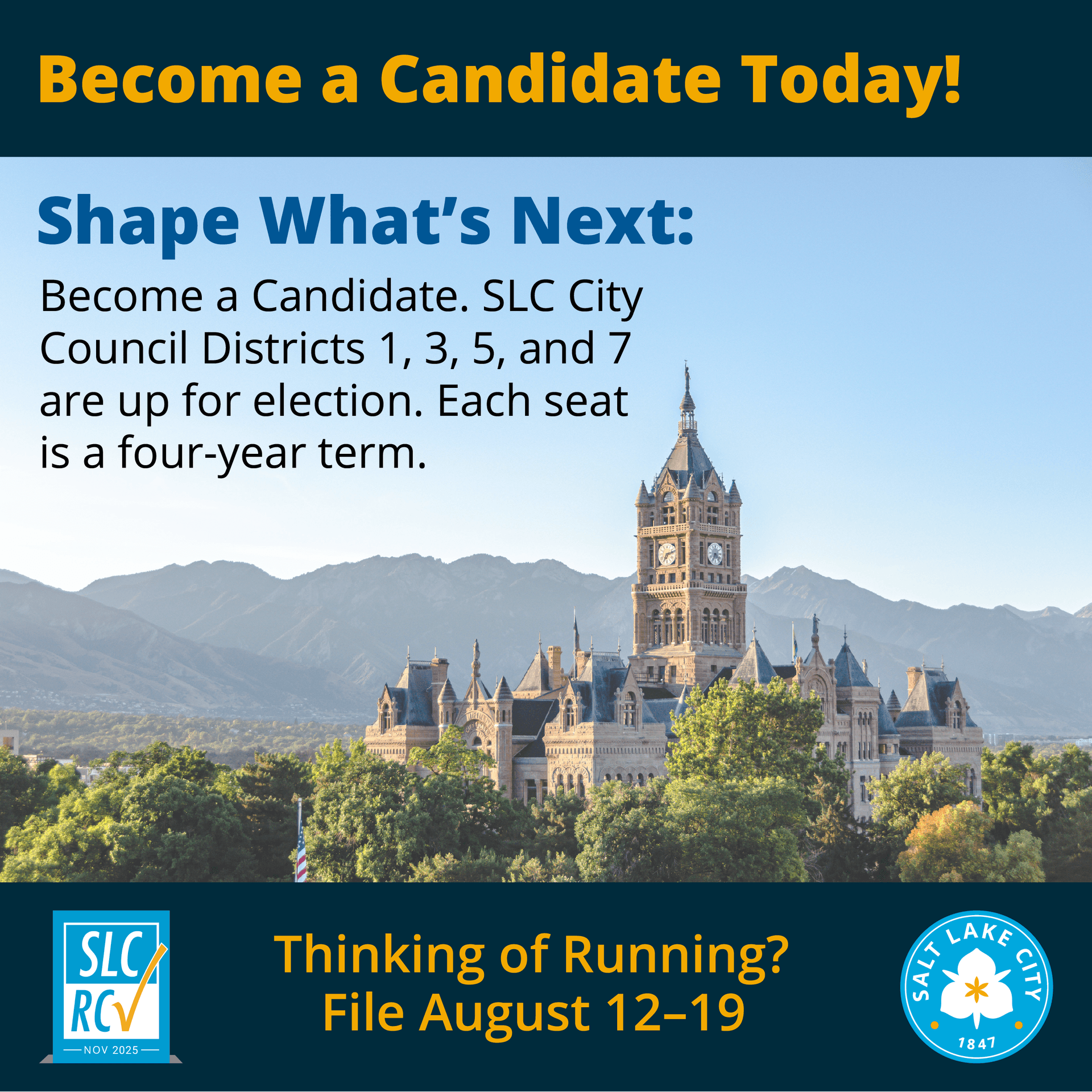 Candidate Declaration is August 12 - August 19