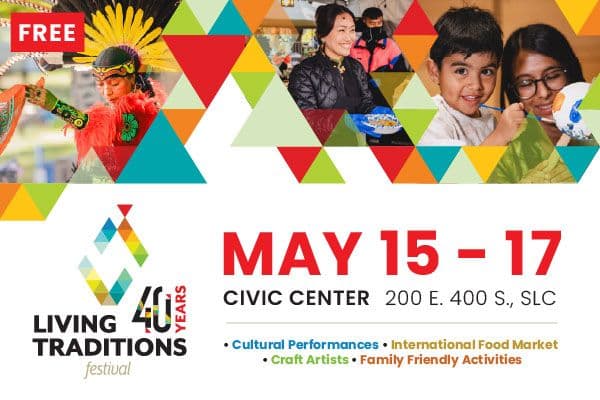 Display ad for Living Traditions Festival: May 15 - 17